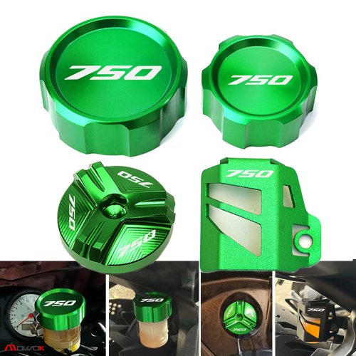 Image of Universal Front and Rear Brake Reservoir Cover & Oil Filler Cap for Kawasaki Z750, Z750S (2005-2012) - Durable Protective Motorcycle Accessories