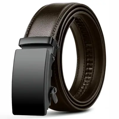 Image de Ceinture Homme Automatique en Cuir PU Noir