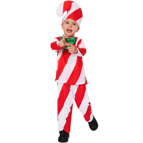 Bild von Weihnachts-Candy-Cane-Kostüm für Kinder – Süßer Cosplay-Anzug