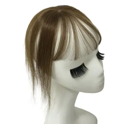 Image de Franges de Cheveux Humains Naturelles - Toppers Vaporeux