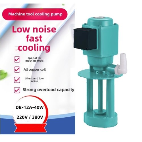 Immagine di Pompa Elettrica per Raffreddamento CNC 220V/380V 40W – 12L/min, Pompa Olio per Tornio e Macchine Utensili con Flusso Costante e Alta Efficienza