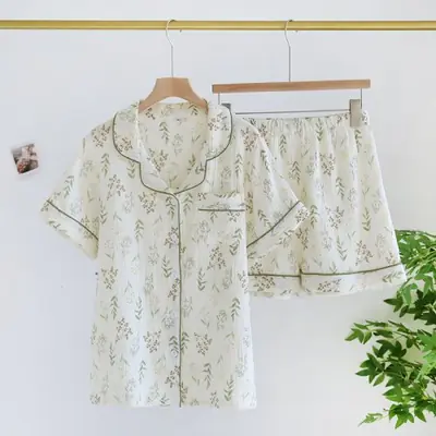 Image de Pyjama d'été japonais en coton doux