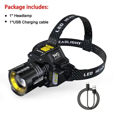 Image de Lampe Frontale LED Ultra Puissante Rechargeable