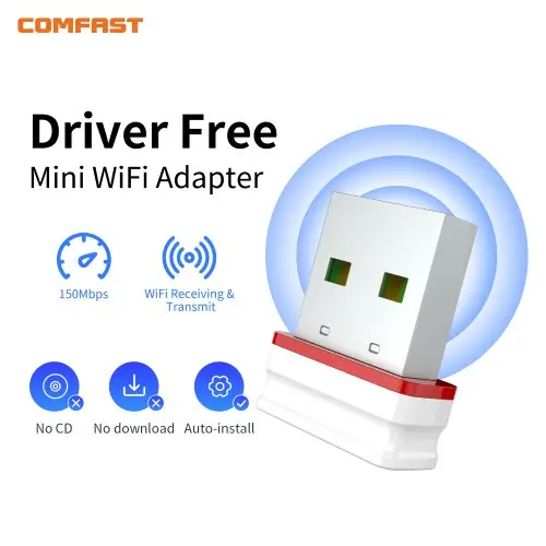 Image de comfast wifi 6 adaptateur ax600 mini usb adaptador 5ghz antenne para pc cle dongle 802 11ax carte réseau sans fil de rede pour 10 11