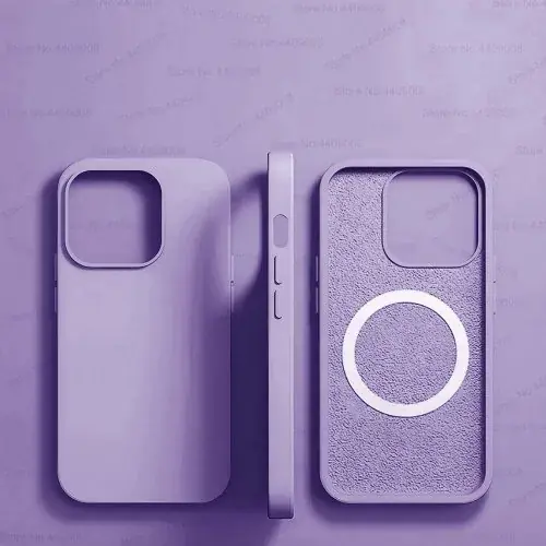 Image de Coque Magnétique Silicone Liquide pour iPhone avec MagSafe