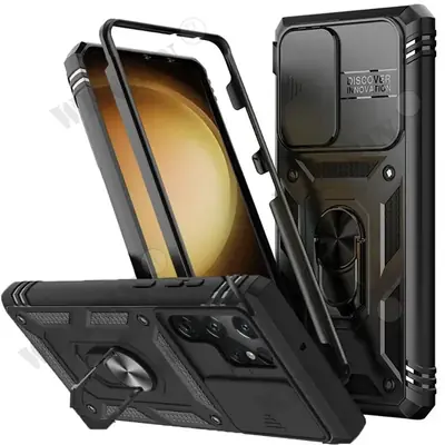 Coque anti-choc avec support rotatif 360° pour Samsung S25/S24/S23