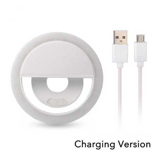 Immagine di Carica USB Led Selfie Ring Light Obiettivo del telefono cellulare LED Selfie Lampada Anello per iPhone per Samsung Xiaomi Phone Selfie Light