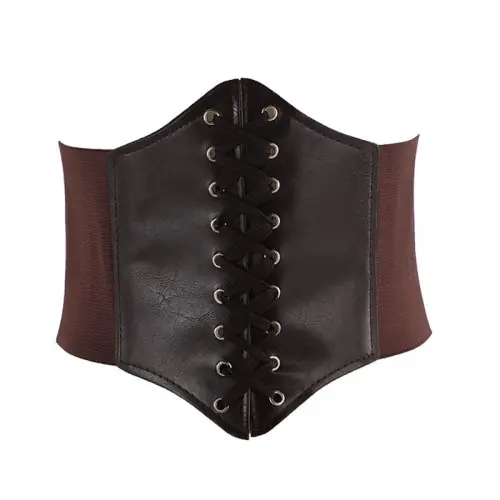 Image de Corset Amincissant Femme - Ceinture en Cuir Sexy Taille Haute