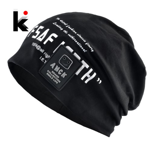 Imagen de Gorros de Otoño para Hombre - Gorras Informales con Estampado de Letras, Gorro de Hip Hop para Exteriores, Ropa de Calle y Sombrero de Primavera