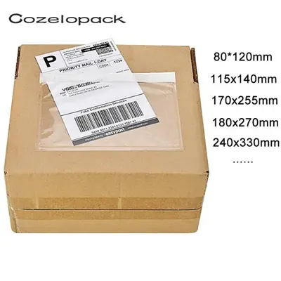 Image de Enveloppes Transparentes Auto-Adhésives - 50 pcs, 14 Tailles