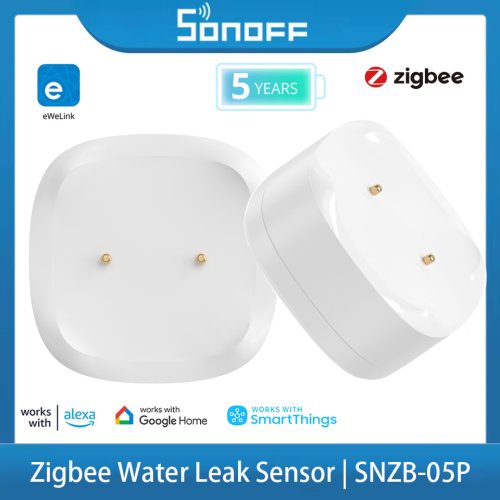 Zdjęcie Detektor wycieków wody Sonoff SNZB-05P Zigbee 3.0 – wodoodporny, z żywotnością do 5 lat, kompatybilny z Alexa i Google Home