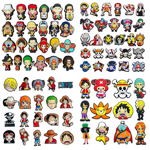 Imagen de Juguetes de Anime Japonés: 36 Unidades de Dijes PVC para Decorar Zapatos y Sandalias con Temática de Dibujos Animados – Accesorios Divertidos para Niños