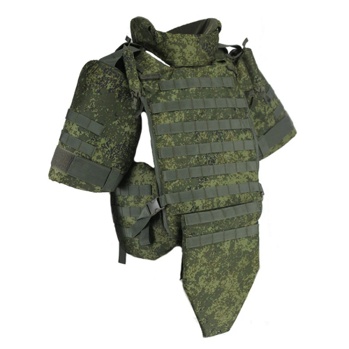 Imagen de Chaleco Táctico Ruso 6B45 EMR con Armadura Corporal, Diseño de Camuflaje, Protector de Hombros y Equipo de Protección para Actividades al Aire Libre y Airsoft