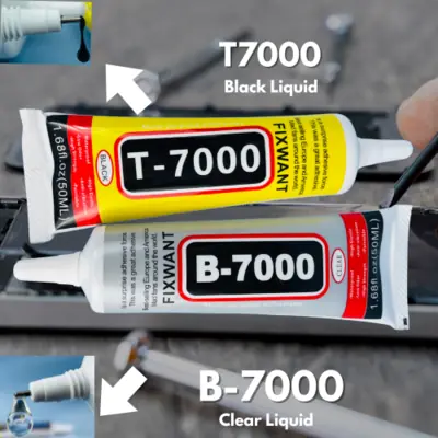 Image de Colle Transparente & Noire B7000 - Adhésif Rapide et Résistant