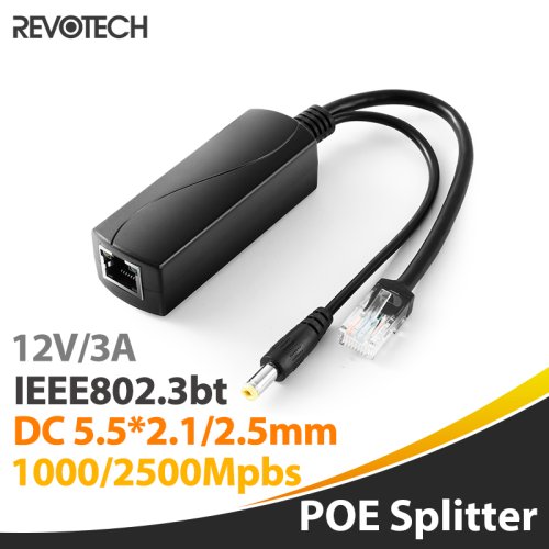 Image de Répartiteur PoE 12V 3A - 2x Gigabit - Alimentation Ethernet