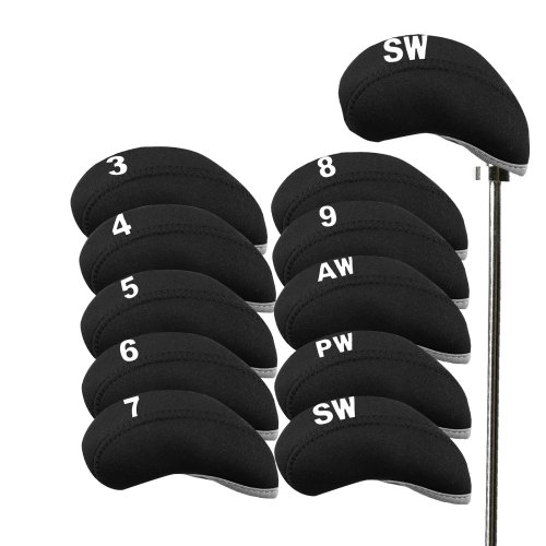 Imagen de Fundas para Cabezas de Hierro de Golf - Juego de 10 Piezas con Protector de Putter, Ligero y Duradero, Ajuste Universal para Todos los Palos