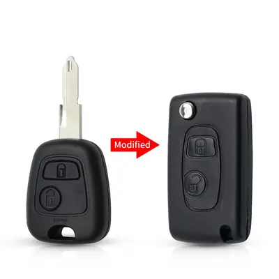 Image de Clé Voiture 2 Boutons - Compatible Citroën & Peugeot