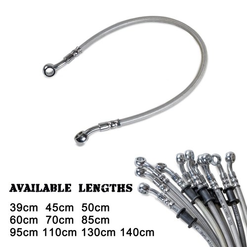Immagine di 39 cm-140 cm Tubo Olio Freno Moto Linea Freno Universale Moto In Acciaio Inox Intrecciato Pipeline Latiguillo Freno Moto