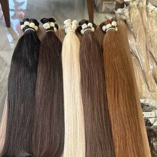 Capelli umani al 100% sfusi senza trama Remy Vietnam capelli lisci fasci di capelli neri naturali reali 613 biondi 30 pollici per intrecciare
