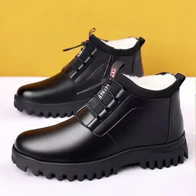 Image de Bottes d'Hiver Homme - Chaudes, Antidérapantes & Confortables