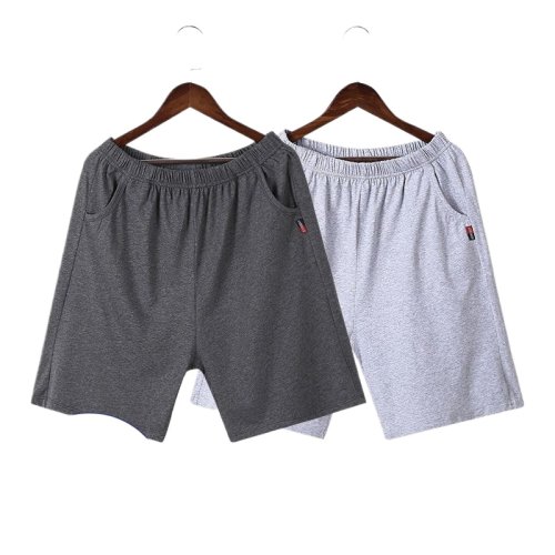 Imagen de Men Large Size Pajama Pants Combed Cotton Home Large Size Five Pants Elastic Waist Solid Colour Sleeping Pants Durable Comforts