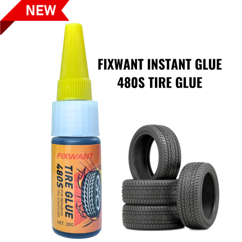 Afbeelding van FixWant 480S Zwarte Autoband Reparatie Lijm - Super Sterke Kleefsealer voor Buitenbanden, Muur Scheuren en Laterale Reparaties, 20g