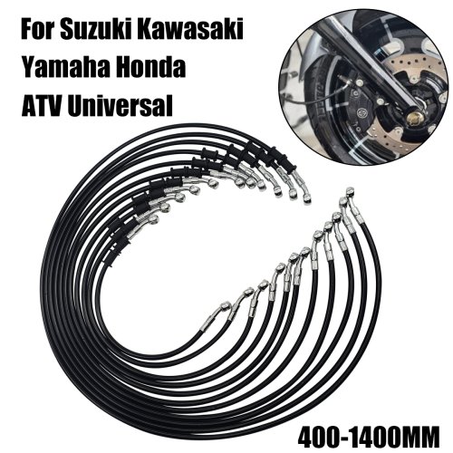 Afbeelding van Universele 400mm-1400mm Hydraulische Remslang 10mm Banjo Voor Suzuki Kawasaki Yamaha Honda ATV Olie pijp Lijn Gevlochten Kabel