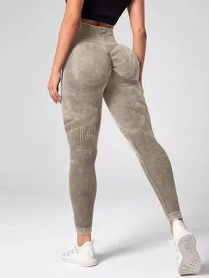 Image de Leggings Yoga Femme Taille Haute - Séchage Rapide & Levage Fesses