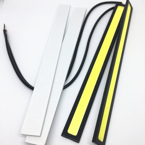 Afbeelding van 2 stuks 17 cm COB LED dagrijverlichting strip voor auto - 12V aluminium panelen met heldere dagrijverlichting en werklichtfunctie