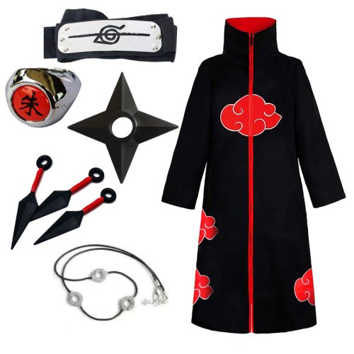 Image de Costume Naruto Itachi Akatsuki - Cape Rouge & Bandeau