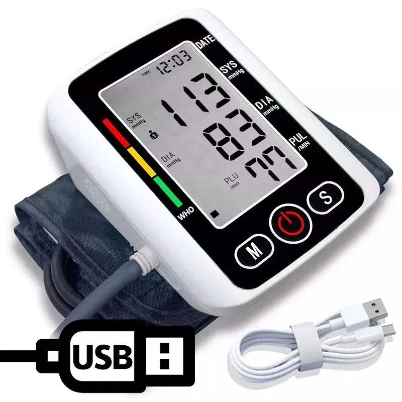 Afbeelding van Natuurlijke Draagbare Digitale Bovenarm Bloeddrukmeter met Accurate Meting en Comfortabele Armband voor Optimaal Gezondheidsbewustzijn