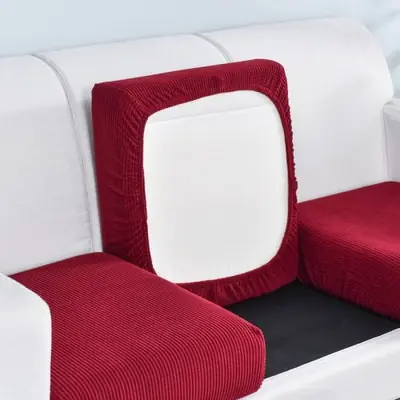 Image de Housse de Canapé Élastique en Polaire - Protection Confortable pour Salon et Chaises