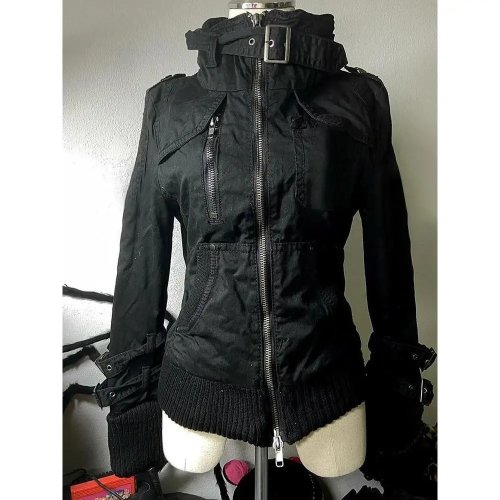 Imagen de Abrigos de piel sintética Retro para mujer, chaquetas Vintage americanas de los años 2000, ropa Punk Harajuku Gotihc, Parkas vaqueras, prendas de vestir para mujer 2026