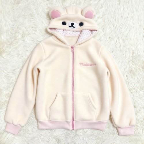 Afbeelding van Stijlvolle Japanse Hoodie met Beer Oren voor Dames – Comfortabele Rits Sweatshirt met Capuchon in Trendy Design