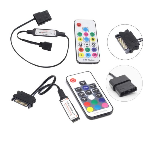 Image de Contrôleur RGB SATA Molex 5V/12V - Éclairage LED pour PC