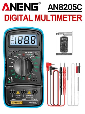 Image de Multimètre Numérique ANENG AN8205C - 1999 Points, Test Température & HFE