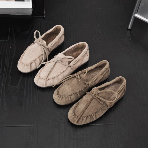 Image de Mocassins Femme Cuir Véritable Style Britannique