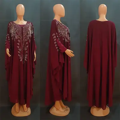 Image de Abaya de Luxe en Mousseline de Soie 2024