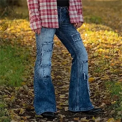 Image de Jeans Évasés Vintage Homme - Style Streetwear Décontracté