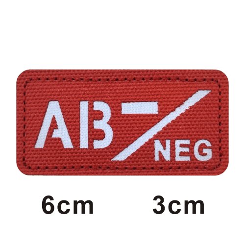Image de Badge Tactique Sang Réfléchissant 3D - A, B, O, AB +/–