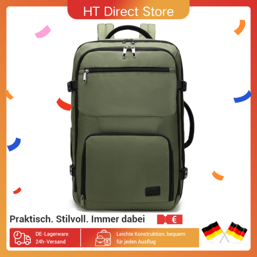 Zdjęcie Plecak podróżny KONO – wodoodporny, bagaż podręczny 38L