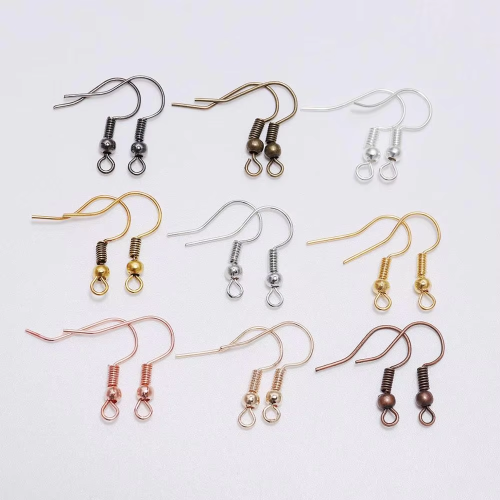 Image of 100-Piece Natural Alloy Earring Hooks 17x20mm for DIY Jewelry Making – Elegant Drop Earring Findings & Clasps for Crafting Beautiful Accessories