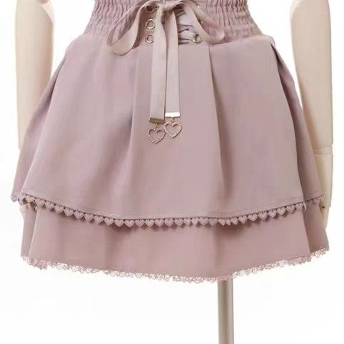 Imagen de Falda Japonesa de Cintura Alta con Volantes - Moda Verano 2025