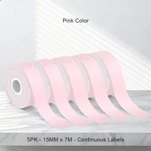 5PK roze 15mmx7m