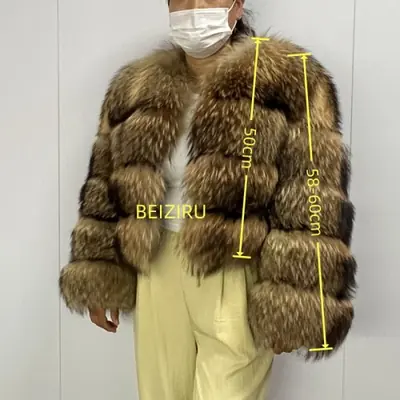 Manteau Fourrure de Ratons Laveurs - Luxe & Chaleur