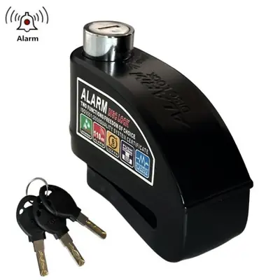 Image de Serrure Antivol Étanche avec Alarme pour Moto, Vélo et Scooter