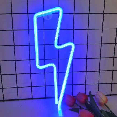Immagine di Lampada da Tavolo a LED Neon Fredda con Alimentazione USB – Luce Decorativa per Camera da Letto, Giochi e Feste per Bambini e Ragazzi – Regalo Ideale per Compleanni