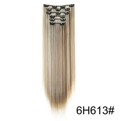 Image de Extensions de Cheveux Synthétiques 6 Pièces - Longues & Raides