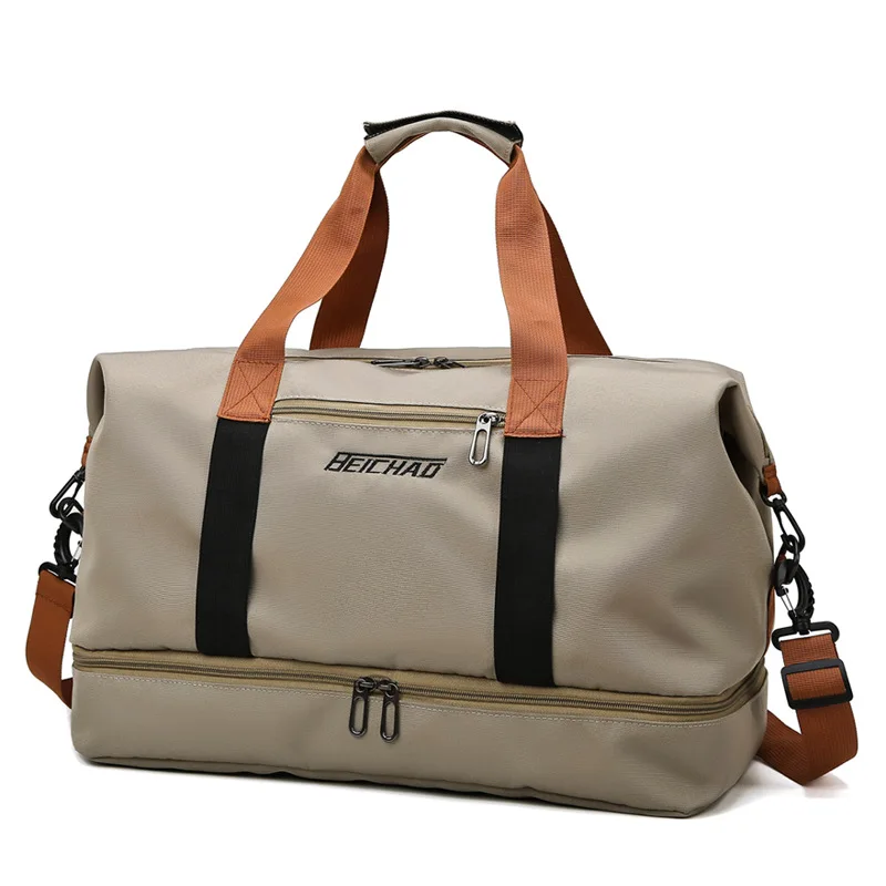 Bild von Unisex Reisetasche mit großer Kapazität – Wasserdichte, faltbare Leinentasche für Damen und Herren, ideal als Umhängetasche für Sport und Reisen