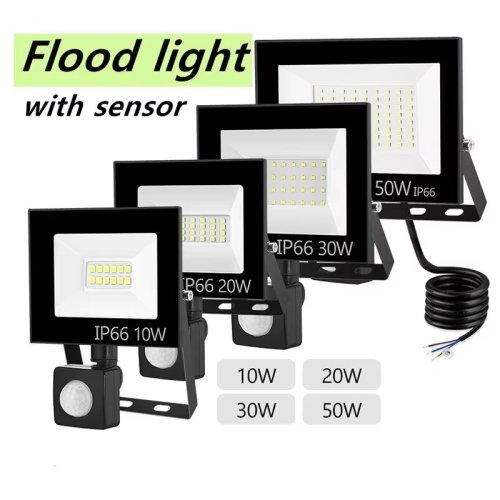 Image de Projecteur LED Extérieur Étanche avec Capteur de Mouvement